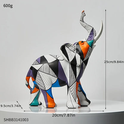 Painting Art Elephant Sculptures & Figurines Modern Decoration Home Resin Animal Statue Nordic Living Room Nordic Interior Decor