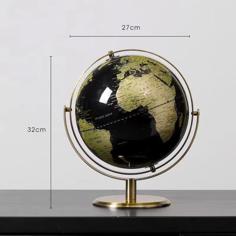 Home Decor Accessories Retro World Globe Modern Desktop Globe Geography Creative Learning Map For Kids Education Red Gold 2 Size