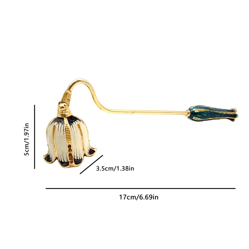 Elegant Candle Snuffer Candle Extinguisher Long Handle Candle Accessory Metal Wick Flame Snuffer Wick Snuffer Home Decor Gift