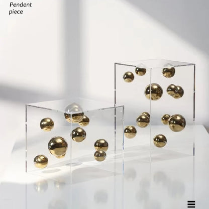 Geometric Acrilic Cube Ornament